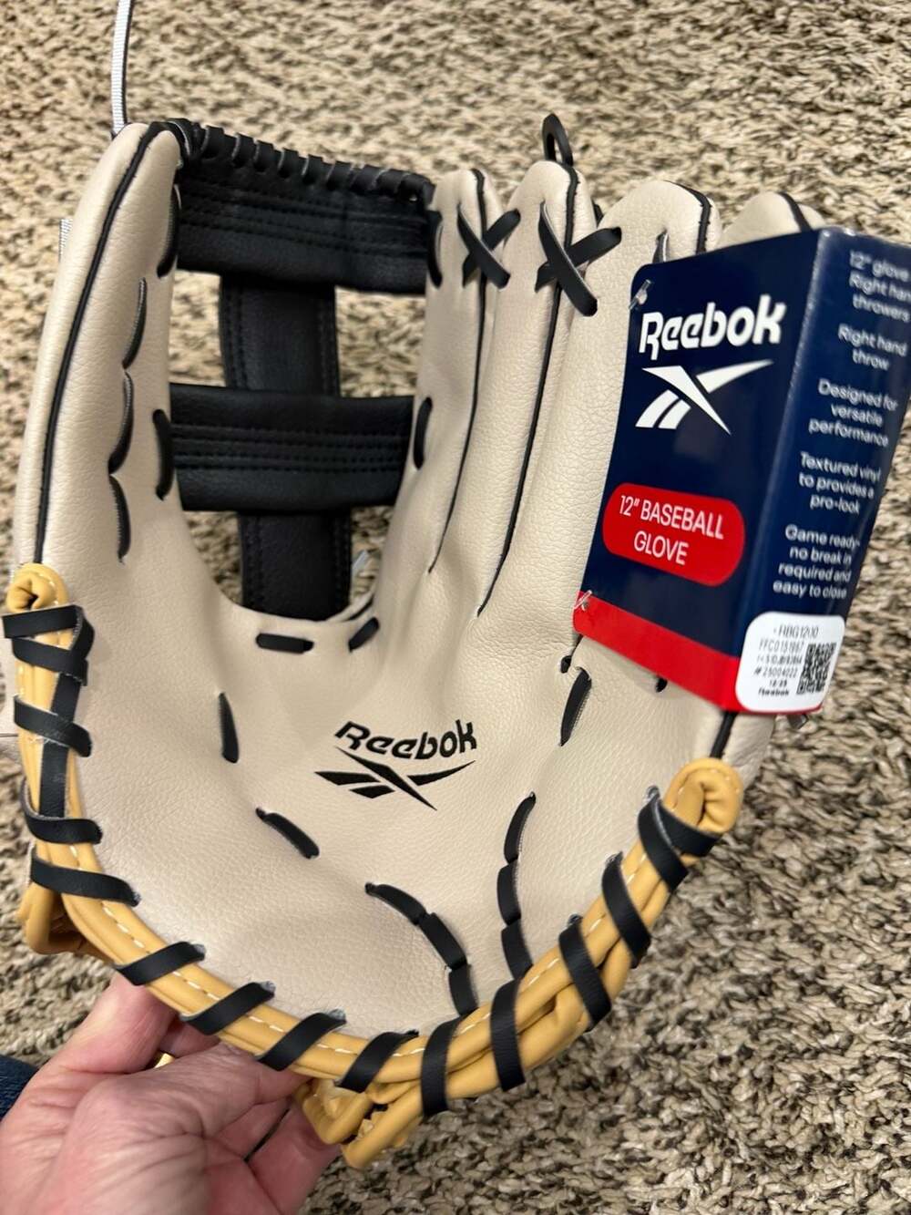 Reebok RBG1200 12-inch Baseball Glove Right Hand Throw